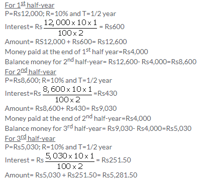 Selina Concise Mathematics Class 9 ICSE Solutions Compound Interest (Without using formula) 42a