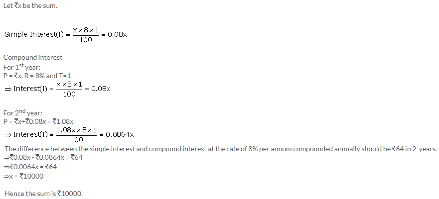 Selina Concise Mathematics Class 9 ICSE Solutions Compound Interest (Without using formula) 45