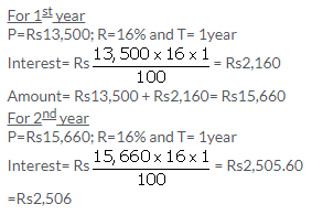 Selina Concise Mathematics Class 9 ICSE Solutions Compound Interest (Without using formula) 46