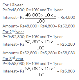 Selina Concise Mathematics Class 9 ICSE Solutions Compound Interest (Without using formula) 47