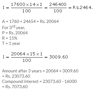 Selina Concise Mathematics Class 9 ICSE Solutions Compound Interest (Without using formula) 5