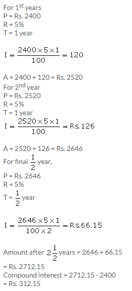 Selina Concise Mathematics Class 9 ICSE Solutions Compound Interest (Without using formula) 6