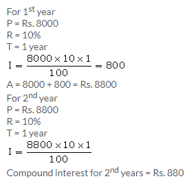 Selina Concise Mathematics Class 9 ICSE Solutions Compound Interest (Without using formula) 7