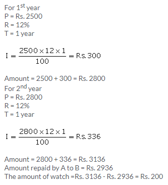 Selina Concise Mathematics Class 9 ICSE Solutions Compound Interest (Without using formula) 8