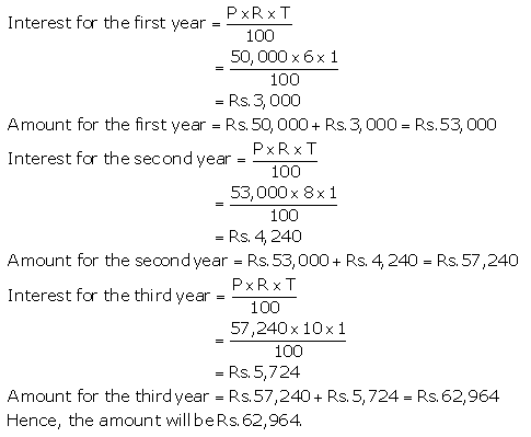 Selina Concise Mathematics Class 9 ICSE Solutions Compound Interest (Without using formula) 9