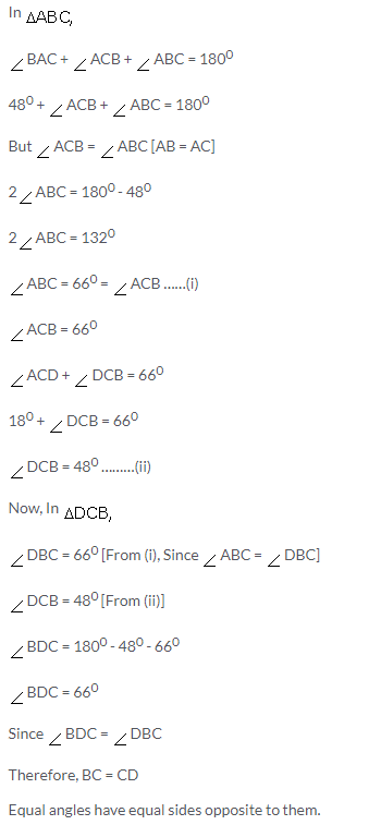 Selina Concise Mathematics Class 9 ICSE Solutions Isosceles Triangles 1