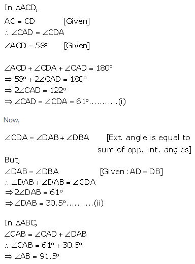 Selina Concise Mathematics Class 9 ICSE Solutions Isosceles Triangles 12