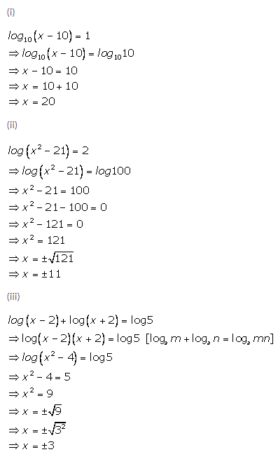 Selina Concise Mathematics Class 9 ICSE Solutions Logarithms 25