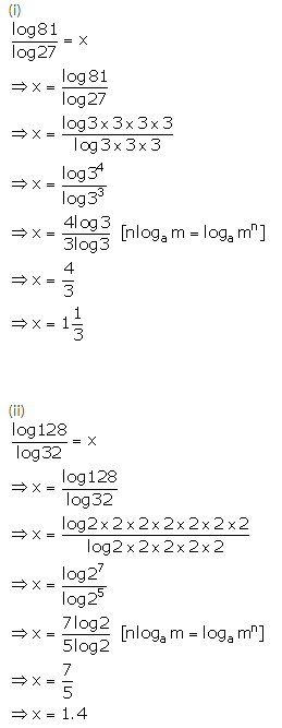 Selina Concise Mathematics Class 9 ICSE Solutions Logarithms 27