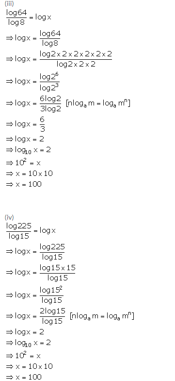 Selina Concise Mathematics Class 9 ICSE Solutions Logarithms 28