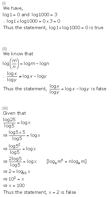 Selina Concise Mathematics Class 9 ICSE Solutions Logarithms 30