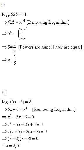 Selina Concise Mathematics Class 9 ICSE Solutions Logarithms 62