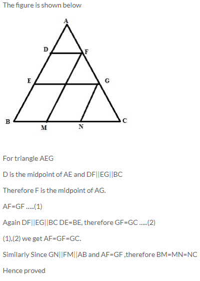 Selina Concise Mathematics Class 9 ICSE Solutions Mid-point and Its Converse [ Including Intercept Theorem] 25