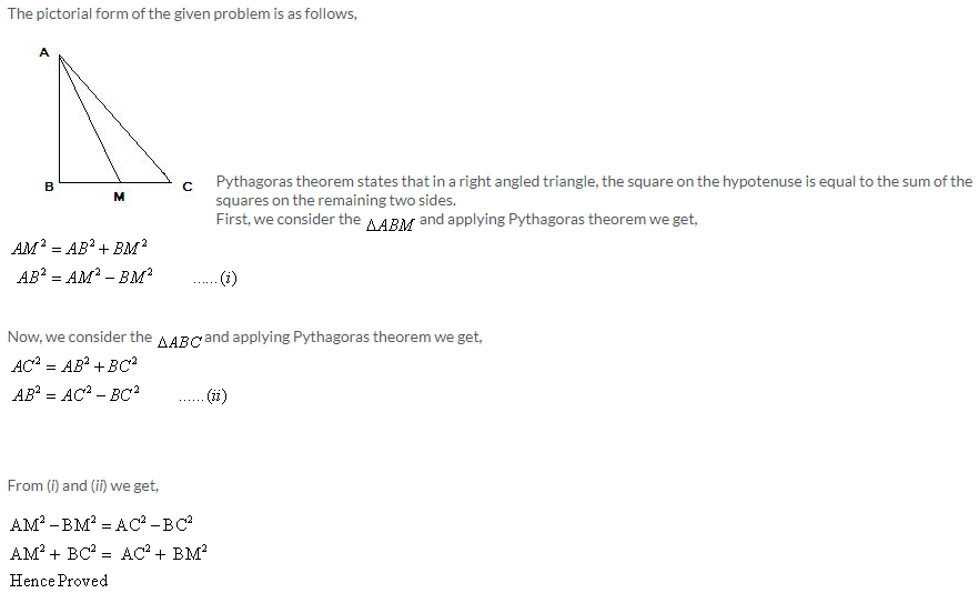 Selina Concise Mathematics Class 9 ICSE Solutions Pythagoras Theorem [Proof and Simple Applications with Converse image - 17