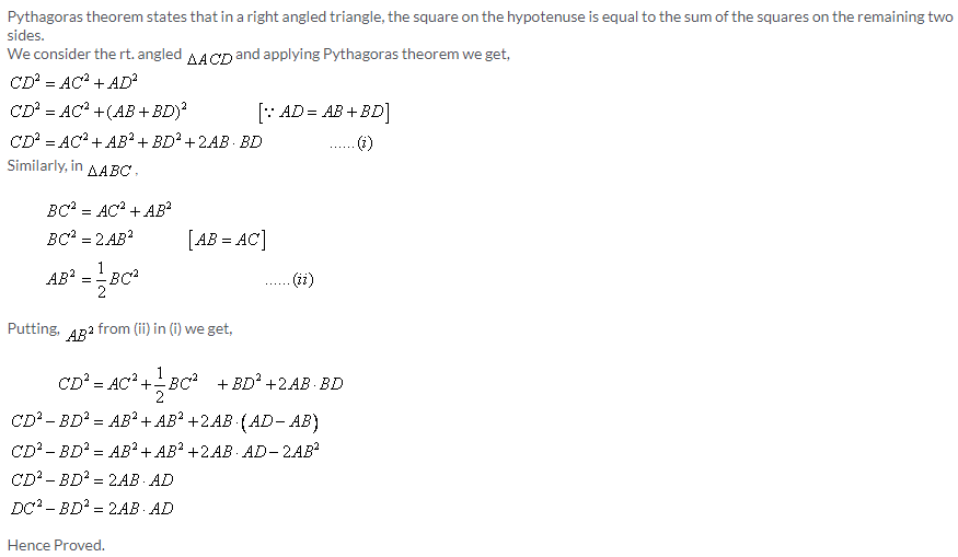 Selina Concise Mathematics Class 9 ICSE Solutions Pythagoras Theorem [Proof and Simple Applications with Converse image - 31