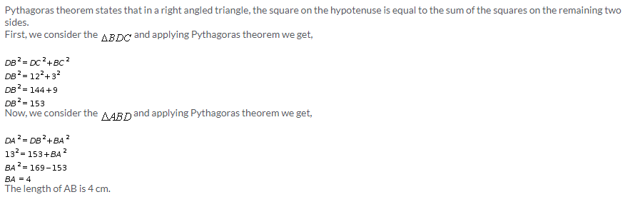 Selina Concise Mathematics Class 9 ICSE Solutions Pythagoras Theorem [Proof and Simple Applications with Converse image - 4