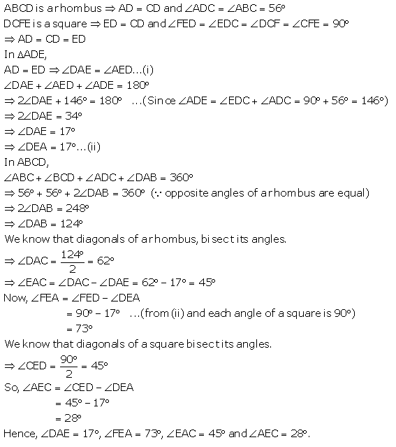 Selina Concise Mathematics Class 9 ICSE Solutions Rectilinear Figures [Quadrilaterals Parallelogram, Rectangle, Rhombus, Square and Trapezium] image - 48