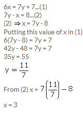 Selina Concise Mathematics Class 9 ICSE Solutions Simultaneous (Linear) Equations (Including Problems) 5