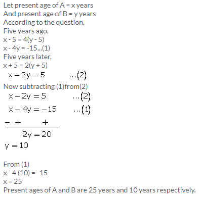 Selina Concise Mathematics Class 9 ICSE Solutions Simultaneous (Linear) Equations (Including Problems) 67