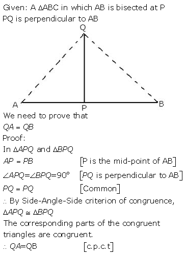 Selina Concise Mathematics Class 9 ICSE Solutions Triangles [Congruency in Triangles] 11