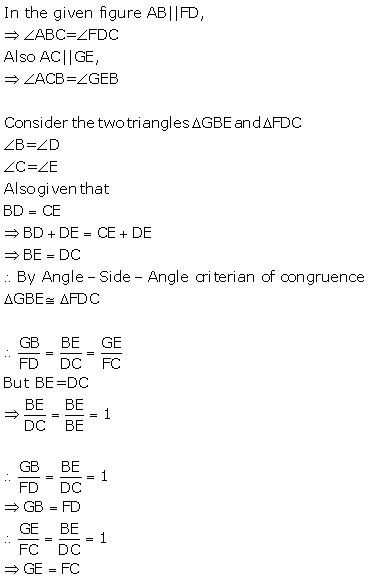 Selina Concise Mathematics Class 9 ICSE Solutions Triangles [Congruency in Triangles] 15