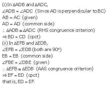 Selina Concise Mathematics Class 9 ICSE Solutions Triangles [Congruency in Triangles] 18