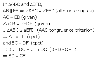 Selina Concise Mathematics Class 9 ICSE Solutions Triangles [Congruency in Triangles] 19