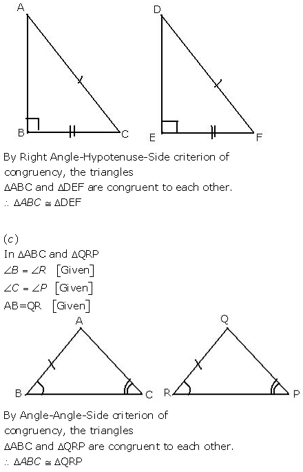 Selina Concise Mathematics Class 9 ICSE Solutions Triangles [Congruency in Triangles] 2