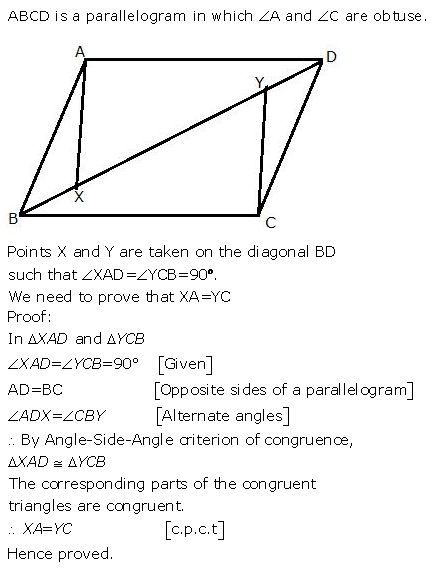 Selina Concise Mathematics Class 9 ICSE Solutions Triangles [Congruency in Triangles] 34