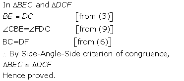 Selina Concise Mathematics Class 9 ICSE Solutions Triangles [Congruency in Triangles] 36