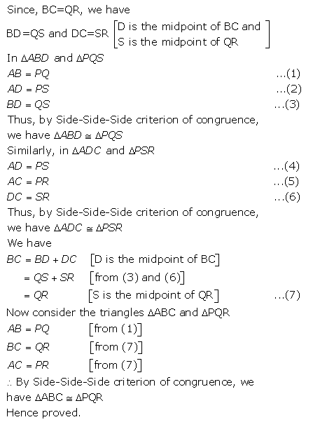 Selina Concise Mathematics Class 9 ICSE Solutions Triangles [Congruency in Triangles] 37