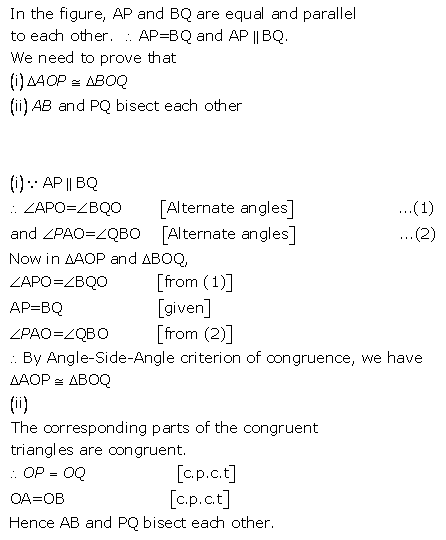 Selina Concise Mathematics Class 9 ICSE Solutions Triangles [Congruency in Triangles] 37