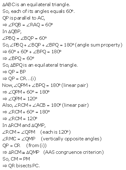 Selina Concise Mathematics Class 9 ICSE Solutions Triangles [Congruency in Triangles] 44