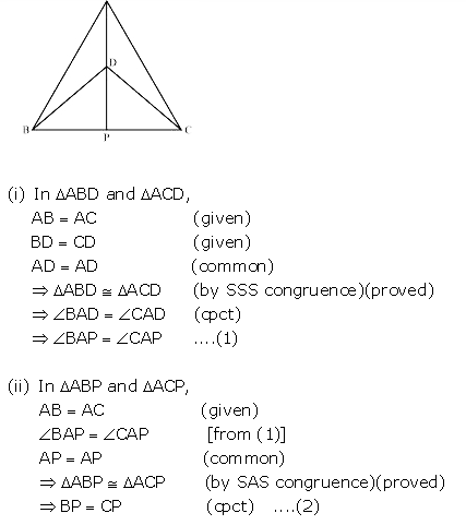 Selina Concise Mathematics Class 9 ICSE Solutions Triangles [Congruency in Triangles] 45