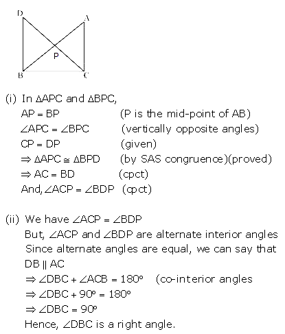 Selina Concise Mathematics Class 9 ICSE Solutions Triangles [Congruency in Triangles] 47