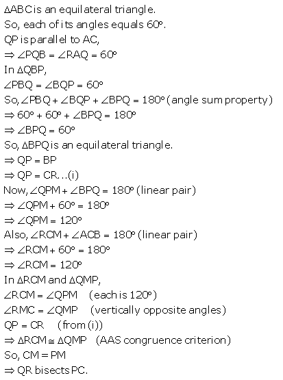 Selina Concise Mathematics Class 9 ICSE Solutions Triangles [Congruency in Triangles] 52