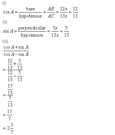 Selina Concise Mathematics Class 9 ICSE Solutions Trigonometrical Ratios image - 21.