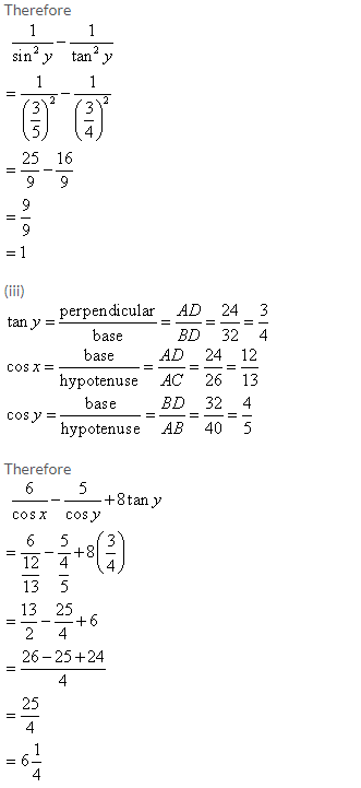 Selina Concise Mathematics Class 9 ICSE Solutions Trigonometrical Ratios image - 36