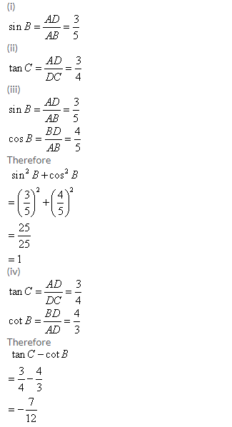 Selina Concise Mathematics Class 9 ICSE Solutions Trigonometrical Ratios image - 45