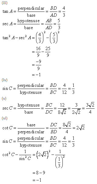 Selina Concise Mathematics Class 9 ICSE Solutions Trigonometrical Ratios image - 6