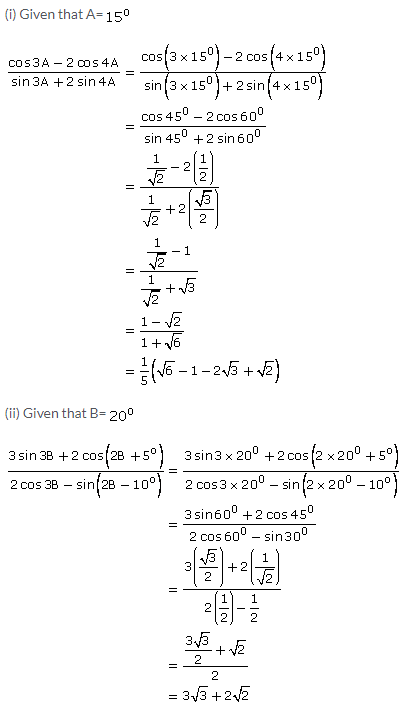 Selina Concise Mathematics Class 9 ICSE Solutions Trigonometrical Ratios of Standard Angles image - 11