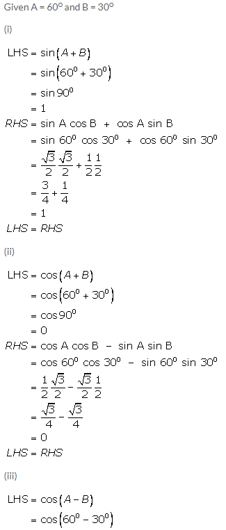 Selina Concise Mathematics Class 9 ICSE Solutions Trigonometrical Ratios of Standard Angles image - 12