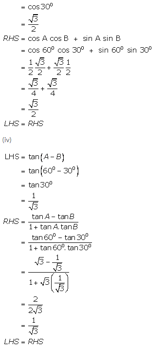 Selina Concise Mathematics Class 9 ICSE Solutions Trigonometrical Ratios of Standard Angles image - 13