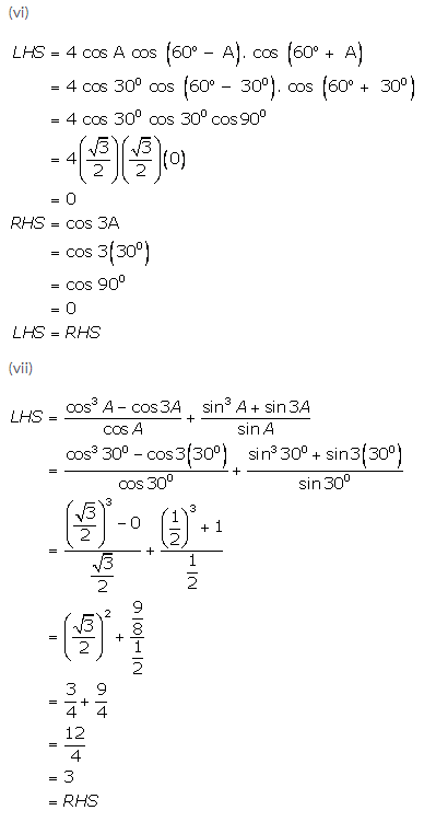 Selina Concise Mathematics Class 9 ICSE Solutions Trigonometrical Ratios of Standard Angles image - 21