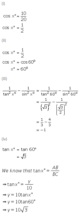 Selina Concise Mathematics Class 9 ICSE Solutions Trigonometrical Ratios of Standard Angles image - 32