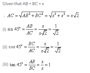 Selina Concise Mathematics Class 9 ICSE Solutions Trigonometrical Ratios of Standard Angles image - 6