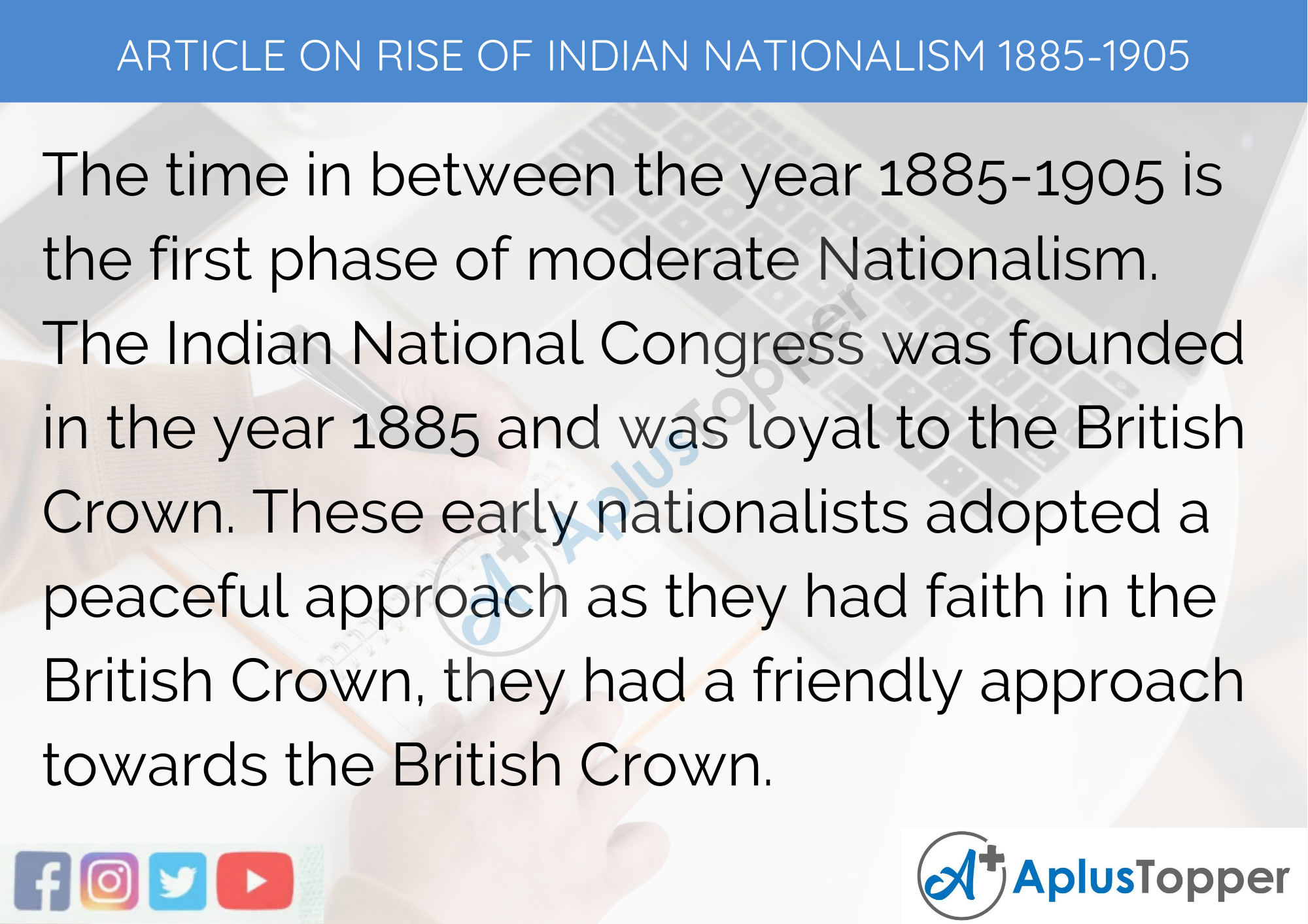 Article on Rise of Indian Nationalism 1885-1905