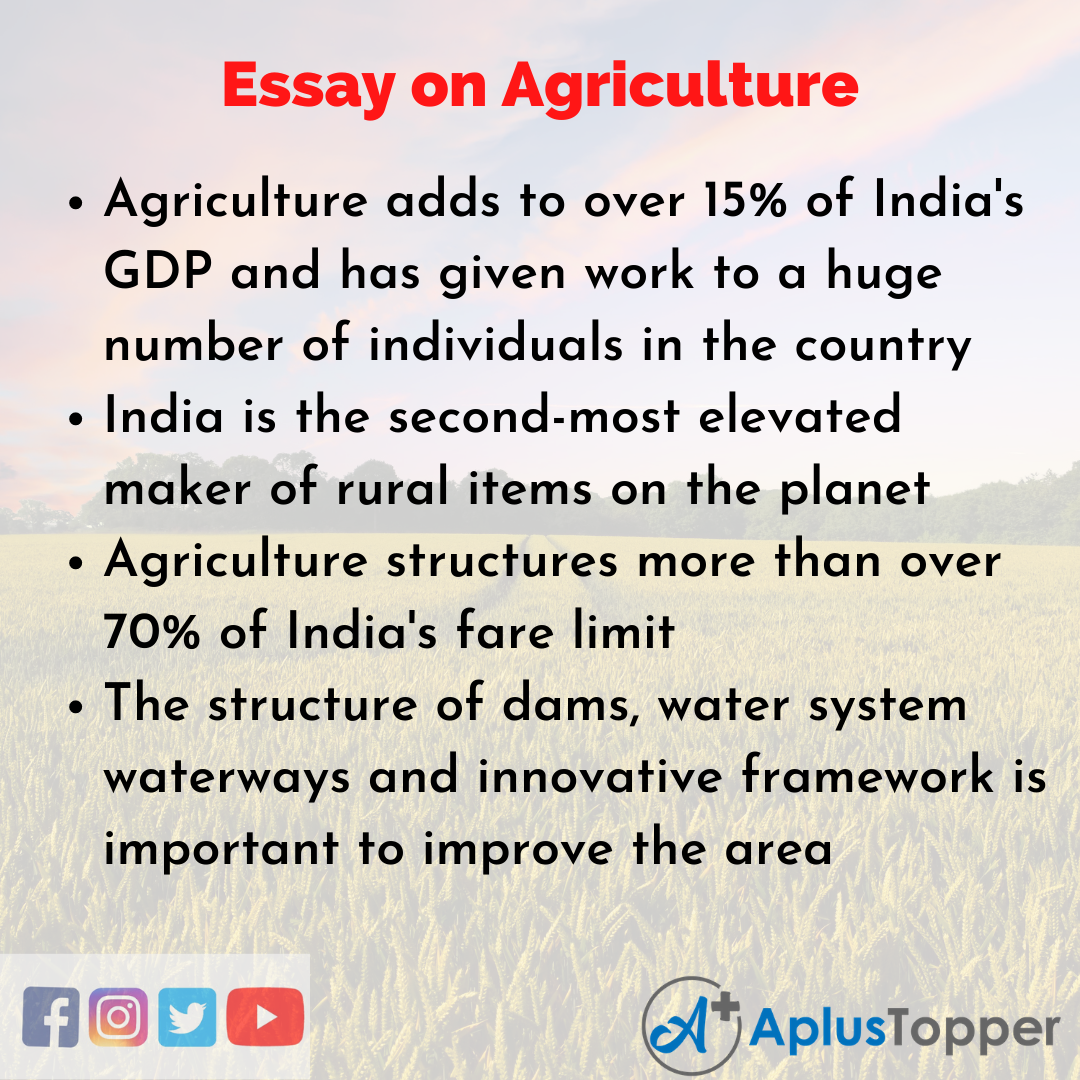 Short Essay on Agriculture