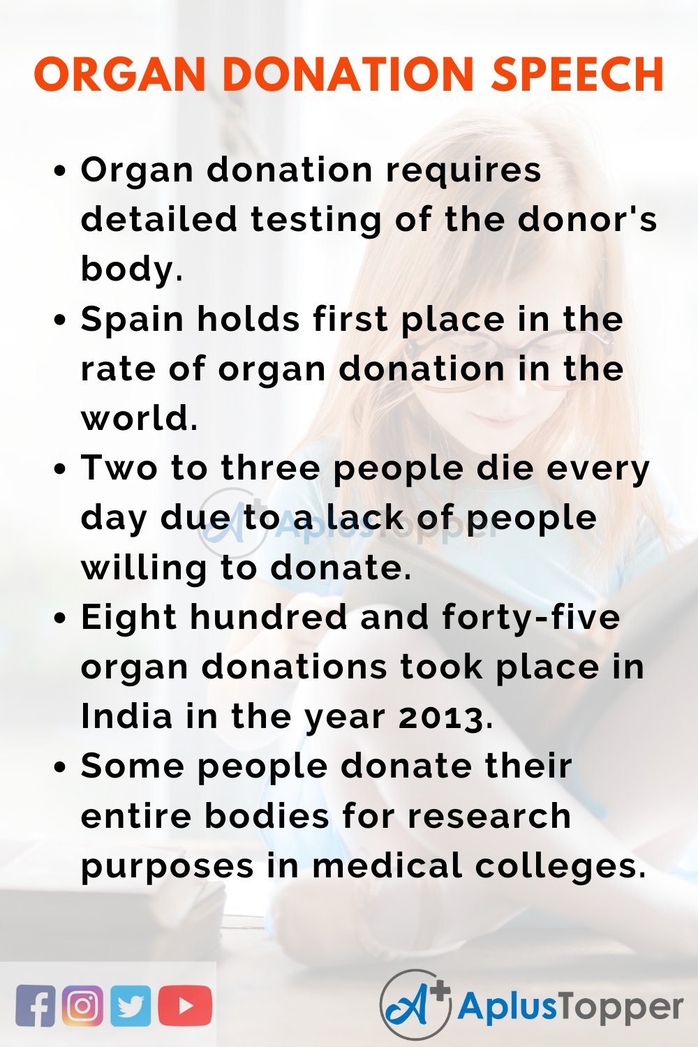 Short Speech On Organ Donation 150 Words In English