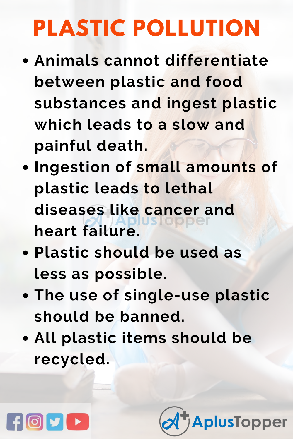 Short Speech On Plastic Pollution 150 Words In English